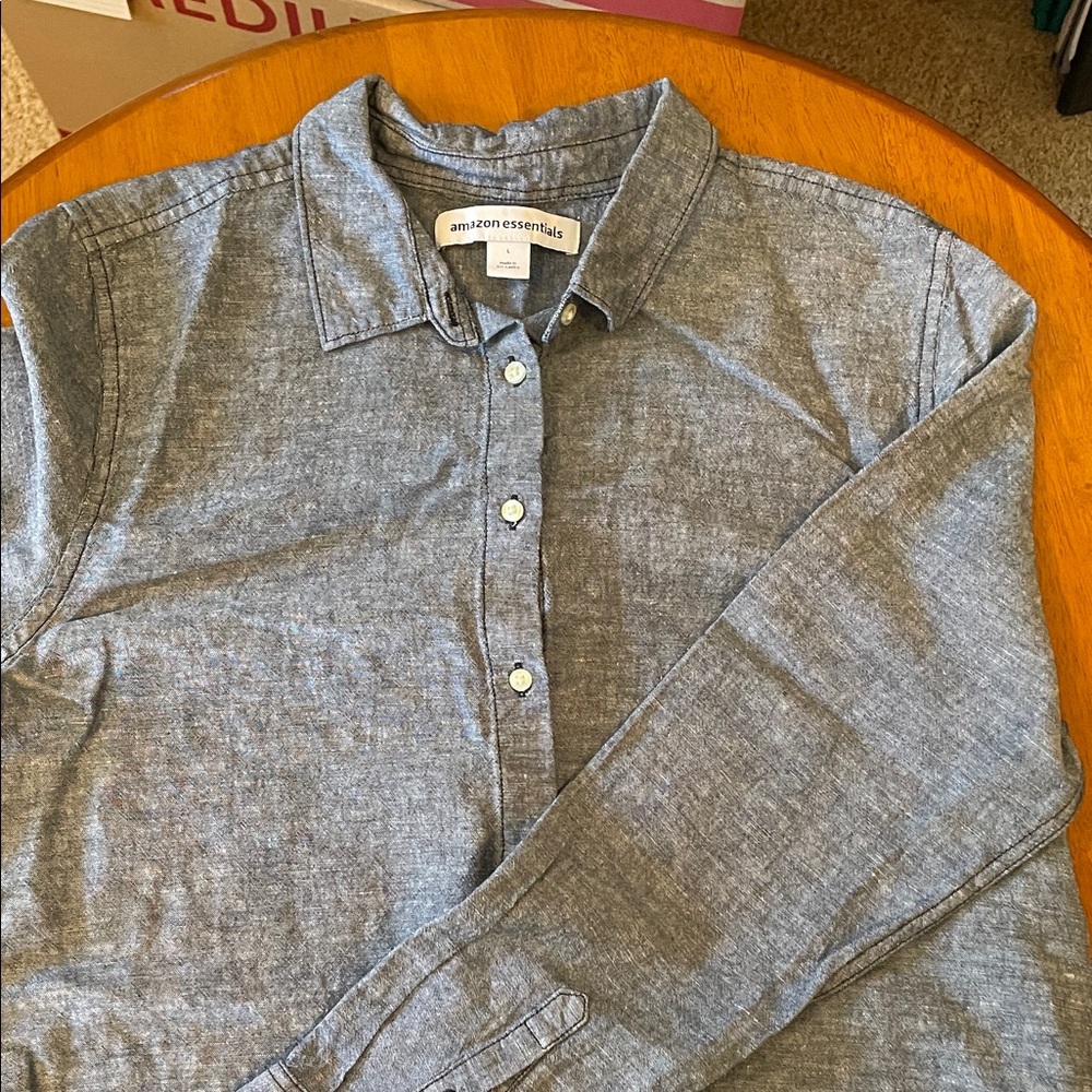 Navy long sleeved Button Down Shirt
